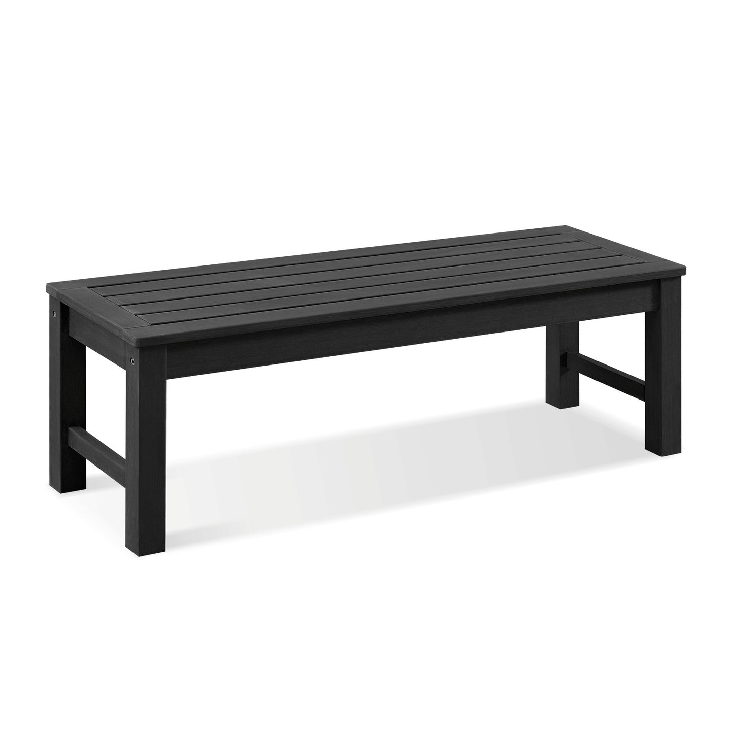 Psilvam Outdoor Bench, Two Person Poly Lumber Porch Bench, Weatherproof Garden Bench That Never Rot and Fade, All-Weather Patio Bench Suit for Garden, Porch, and Park